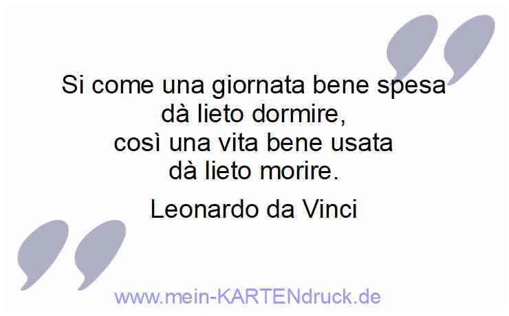 Citation Leonardo da Vinci - una vita bene usata