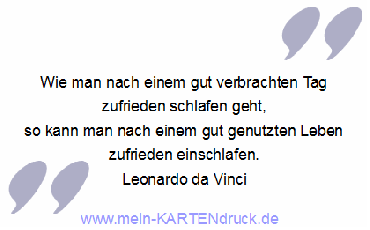da Vinci: nach einem gut genutzten Leben zufrieden einschlafen
