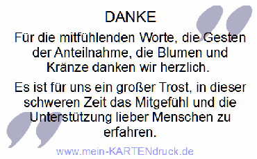 Textvorschlag Danksagung Trauerfall: Danke für mitfühlende Worte, Gesten