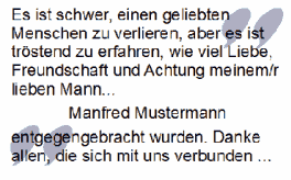 Danksagung schwer Menschen verlieren, tröstend Liebe zu erfahren