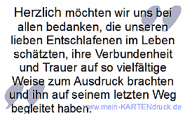 Trauer Dank Textvorschlag Herzlich bedanken
