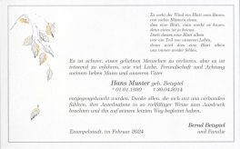 Trauerkarte mit feinem Trauerrand, Motiv fallendes Blatt zweifarbig dargestellt