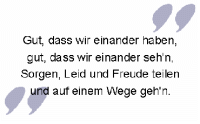 Trauerspruch für Trauerkarte: Gut, dass wir einander haben, Sorgen, Leid teilen