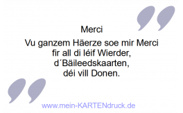 luxemburgisch Trauer vu Häerze Merci