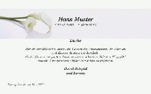 Danksagungskarte mit Blumen Blumenschmuck